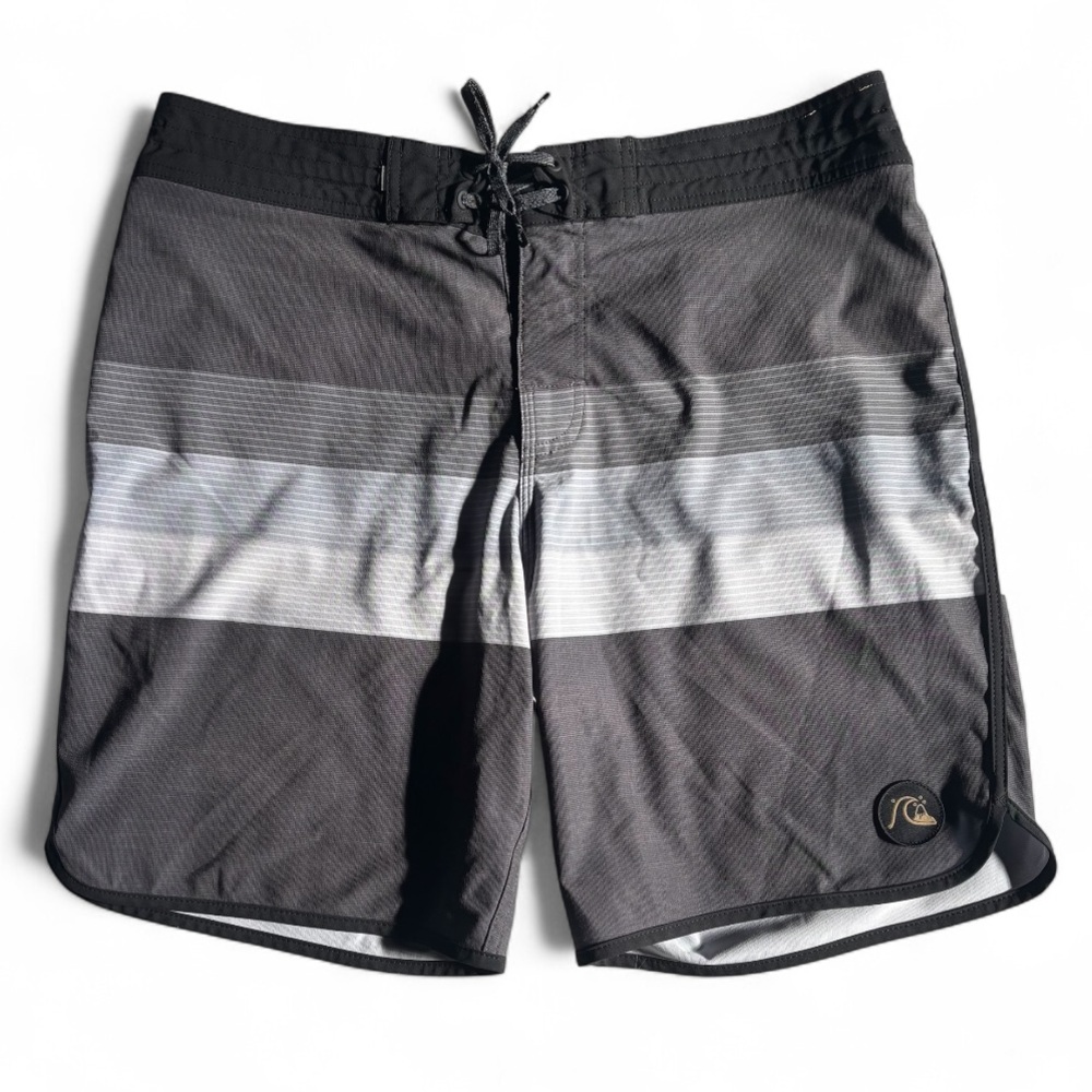 Quiksilver Black and Gray Board Shorts